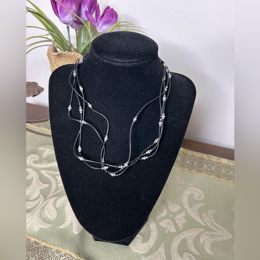 Silpada Leather Beaded Necklace